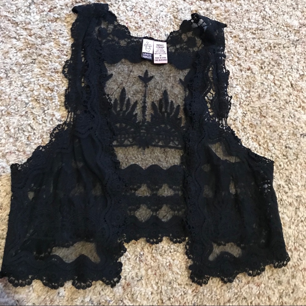 Black lace vest!